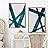 SIGNWIN Framed Wall Art Print Set Intersecting Lines Dark Green Color Hues Geometric Shapes Illustrations Modern Art Contemporary Dramatic Dark for Living Room, Bedroom, Office - 16"x24"x2 Panels