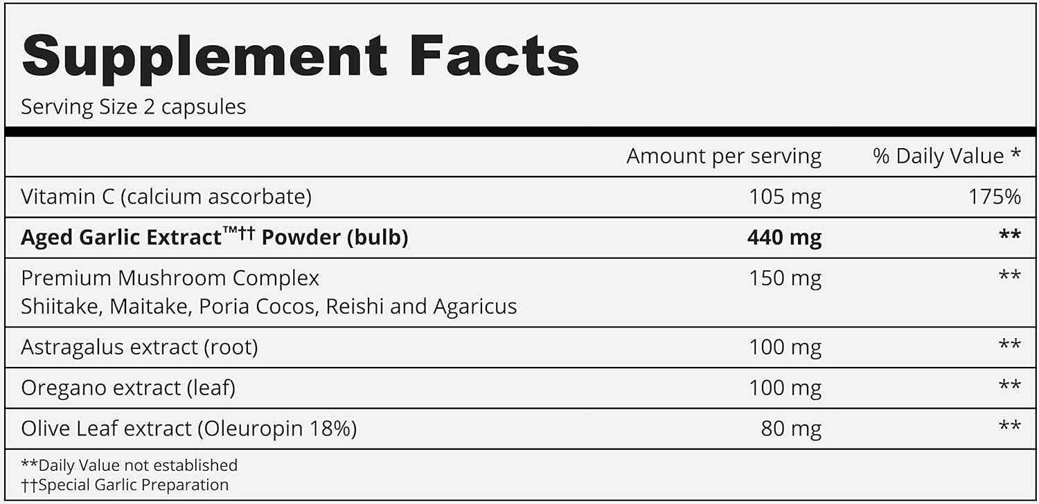 Kyolic Aged Garlic Extract Formula 103 Immune Formula, 100 Capsules: Health & Personal Care