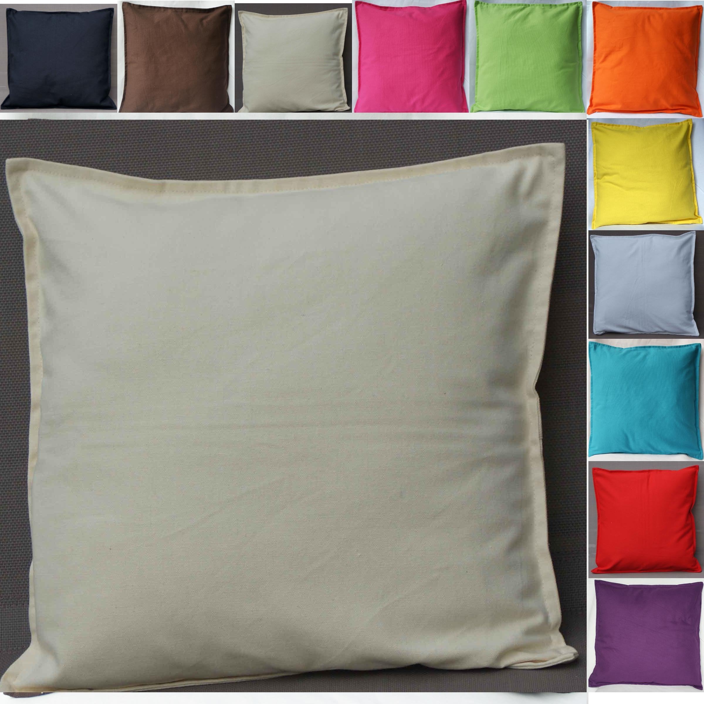 loneflower cushion Covers Plain 100% Cotton (cream, 40x40cm)