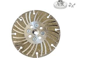 XWMCHHM Angle Grinder Diamond Cutting Wheel - electroplated Diamond Blade for Metal, Steel, Concrete, Stone, Tile - 4 1/2, 5, 6 inch Wet/Dry Grinding Wheel (Silver, 4 1/2, 1, 1)