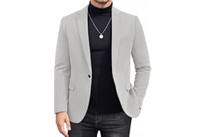 COOFANDY Men's Tweed Herringbone Blazer One Button Casual Sports Coats Slim Fit Suit Jackets Formal Dress Blazers