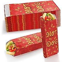 Yarlung 200 Pack Hot Dog Bags Grease-proof Food Wrapper, Warming Aluminum Foil Wrap Paper Sleeves Retain Heat for Popcorn, Sa