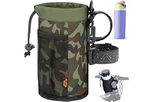Desing Wish Bike Water Bottle Holder, 16-24oz Bike Cup Holder with Removable Non-Slip Straps Multiple Installation Methods Insulated Bike Bottle Holder for Mountain Bike, Road Bike, eBike, Scooter