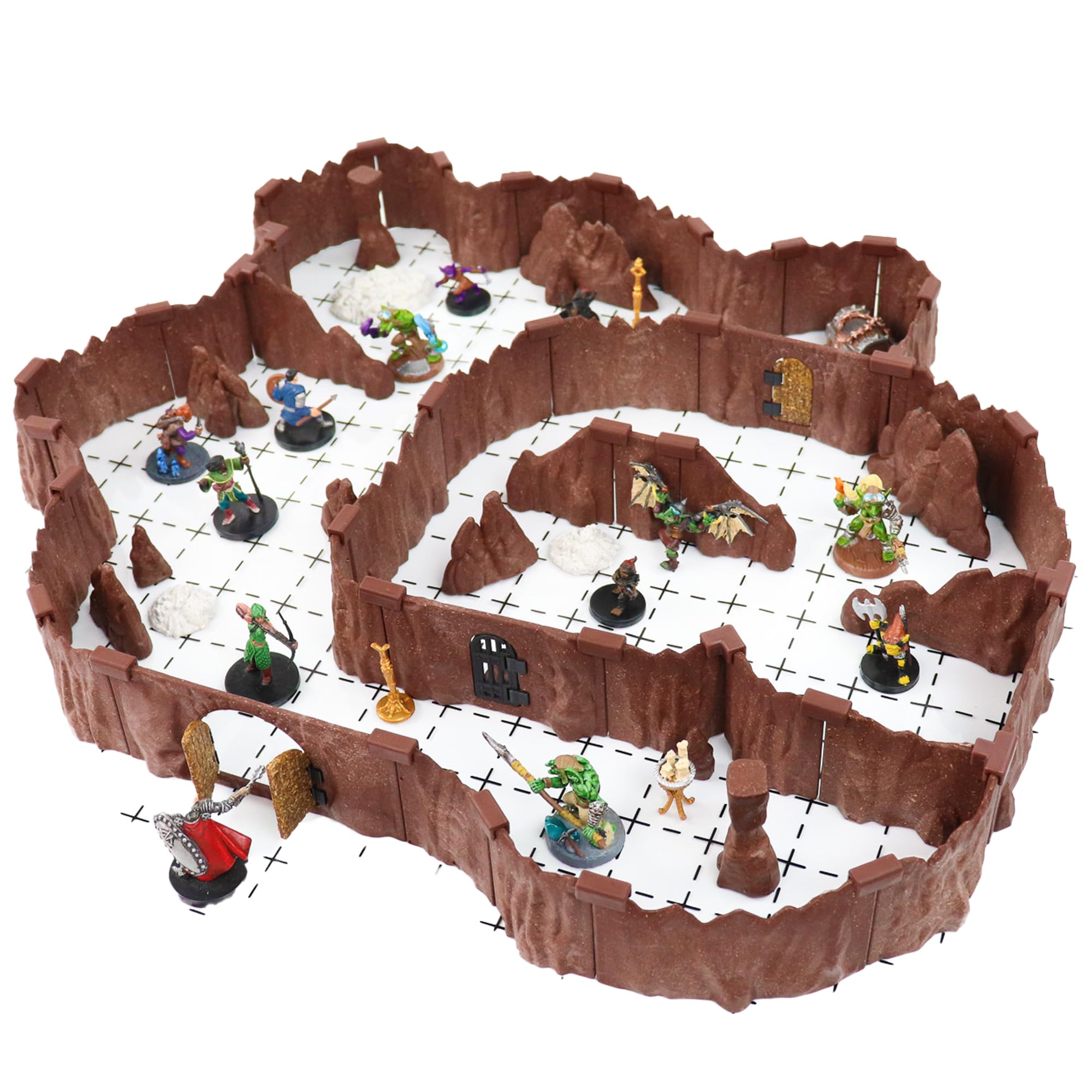 Dirt Cheap Dungeons Modular Cavern System: Tabletop & RPG Terrain Game Set for Dragons, Pathfinder, Castles Crusades, 13th Age, Runequest, Asunder, Zombicide, and More! - Goblin (MRS-01)