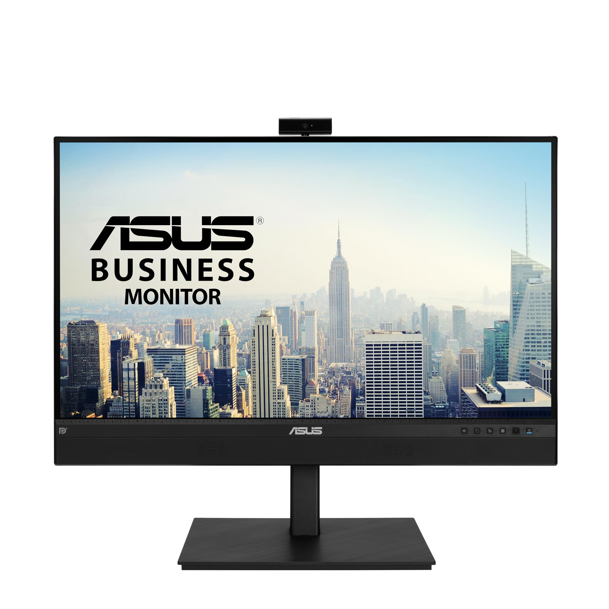 ASUS 27” 1440P Video Conference Monitor (BE27ACSBK) - QHD (2560 x 1440), IPS, Built-in 2MP Webcam, Mic Array, Speakers, Eye Care, Wall Mountable, AI Noise-canceling, USB-C, HDMI, Zoom Certified,Black