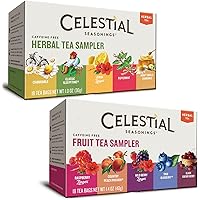 Celestial Seasonings Herbal Tea Flavor Bundle: 2 Boxes; Herbal, Fruit Tea Sampler