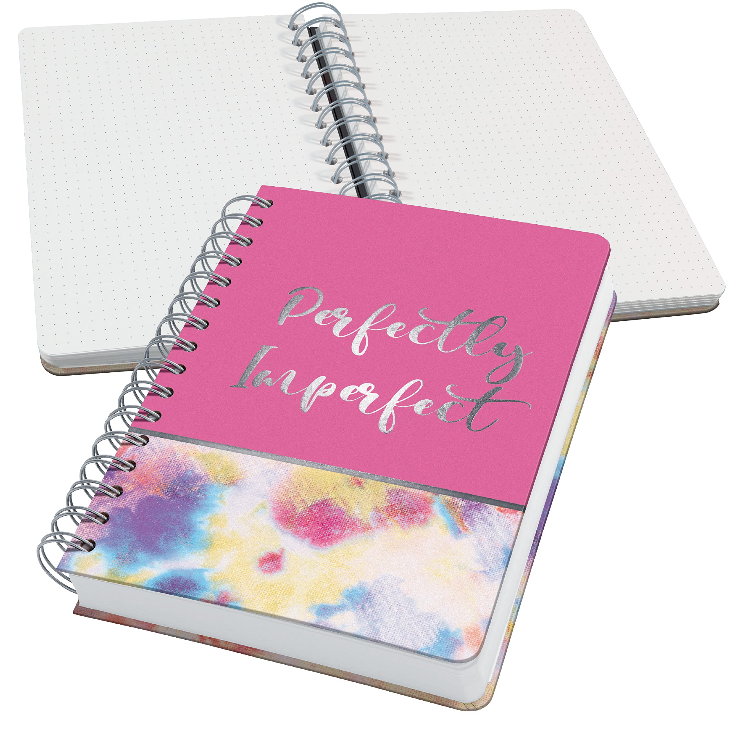 SIGEL JN609 Spiral notebook premium, A5, dotted, hardover, batik pattern, Yellow/Pink/Blue - Jolie — image 1