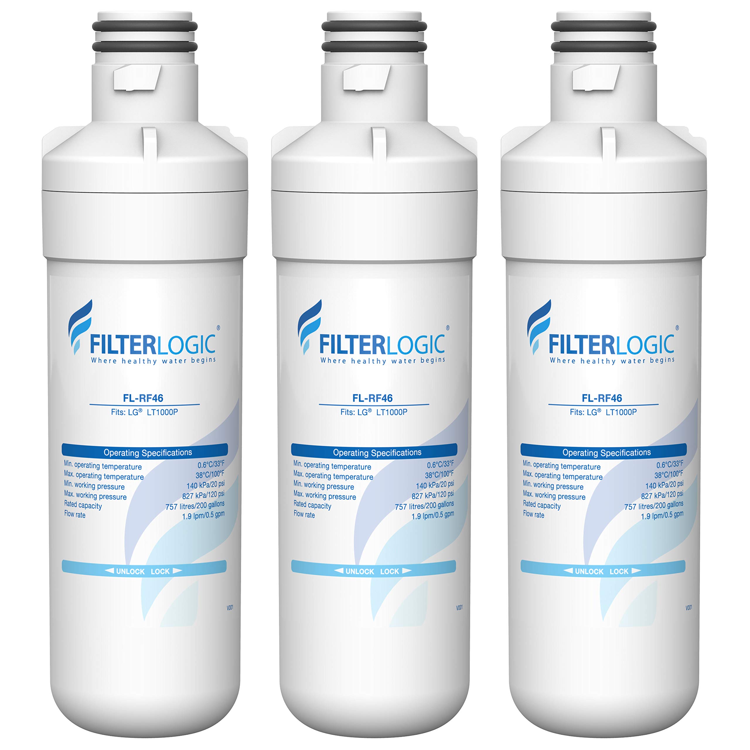 Refrigerator Water Filter for LG LT1000P,LT1000PC, MDJ64844601, Kenmore