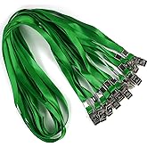 Bird Fiy Black Lanyards 100 Pack 34" Premium Lanyard Bulldog Clips Bulk Nylon Flat Lanyard with Badge Clip