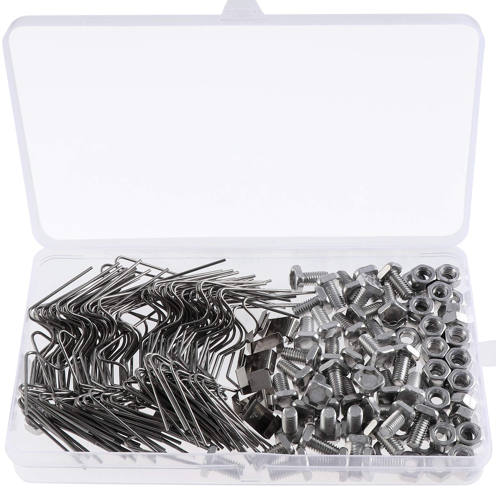 230PCS Greenhouse Repair Kit, 80PCS Glazing Clips, 50PCS Aluminium Nuts and Bolts, 50PCS Z Overlap Clips