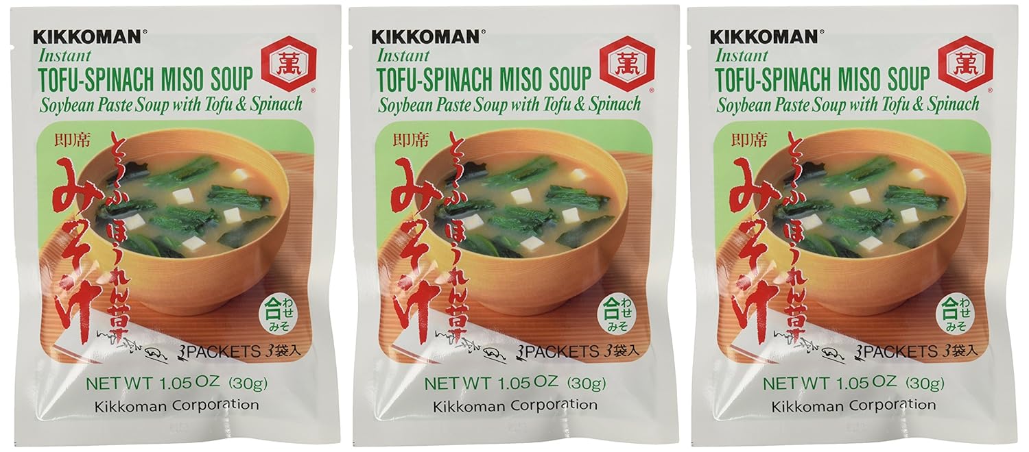Kikkoman Instant TofuSpinach Miso Soup Mix (9 Pockets