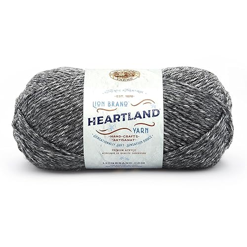 Lion Brand Yarn Heartland Yarn, Worsted-Weight Yarn for Knitting, Crocheting, and Crafting, 1 Pack, Great Smoky Mountains
