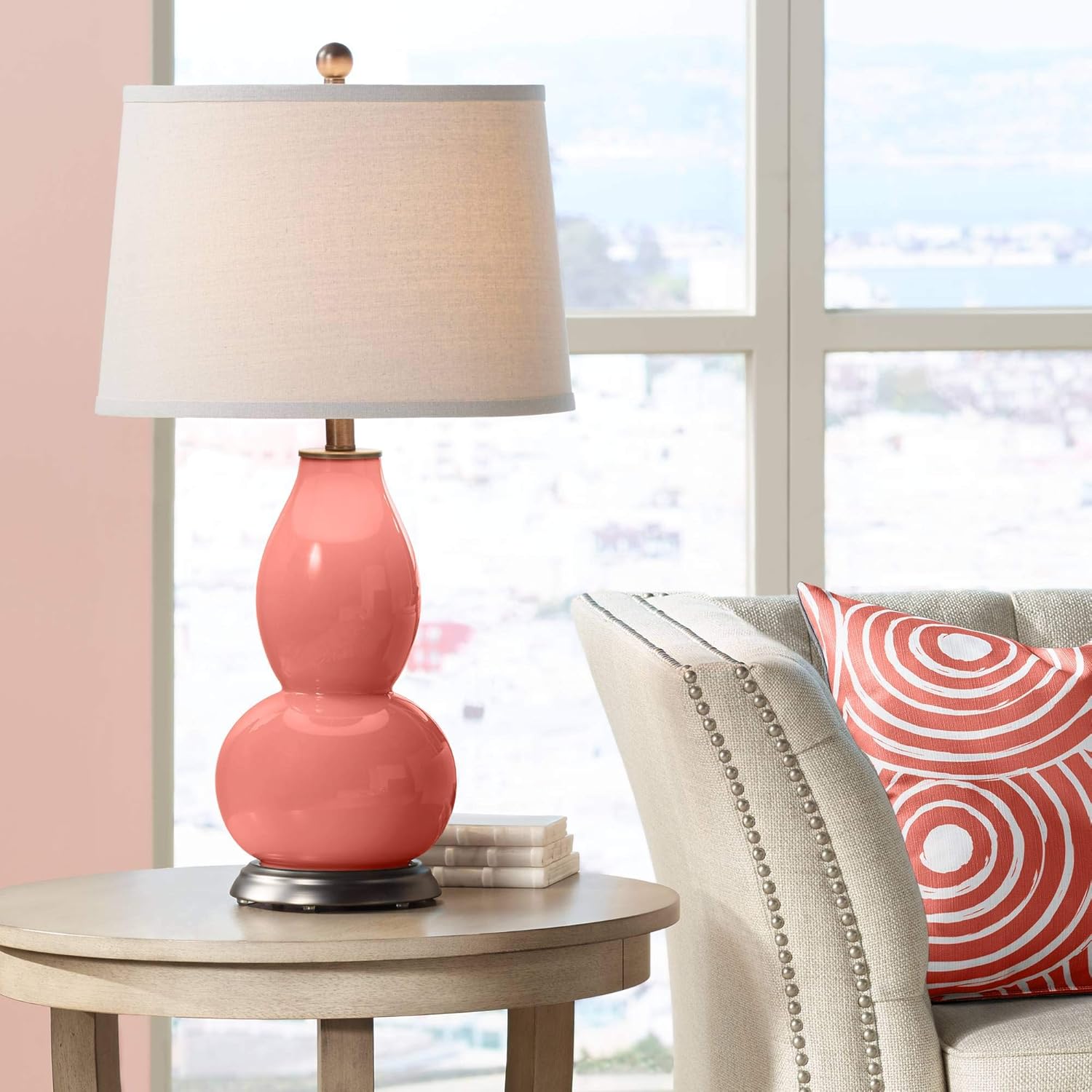 Best Coral Color Small Lamp Shades For Table Lamps