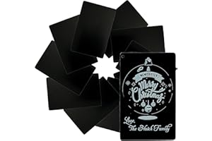 ZOOM PRECISION Metal Engraving Blanks for Etching w/Silhouette Cameo 4 Pro Plus, Brother Scan and Cut, Maker, Explore Air 2 or Laser Engraving Blanks - Anodized Aluminum Sheet Metal & Plates for Crafting- 10 Pack