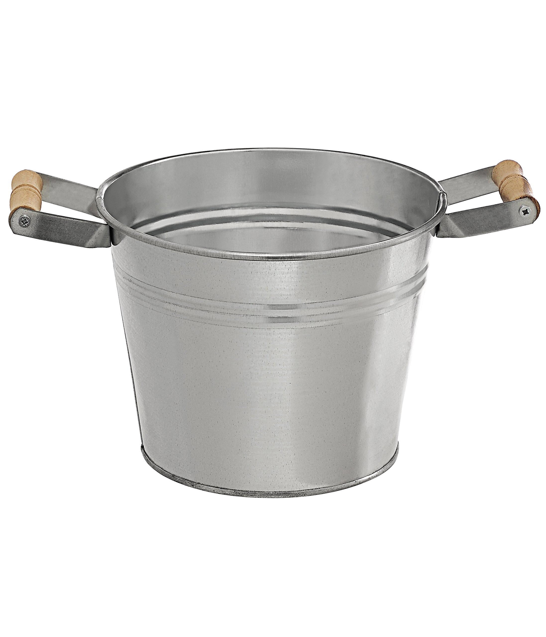 Dehner Galvanised Plant Pot, Diameter 23 cm, Height 18 cm, Silver
