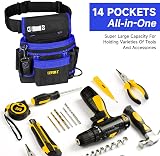 LEFOR·Z Tool Belt 14-Pocket Magnetic Pouch Adjustable Utility Carpenter view 7
