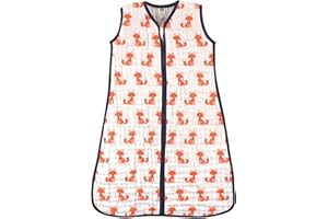 Hudson Baby Unisex Muslin Cotton Sleeveless Wearable Sleeping Bag, Sack, Blanket