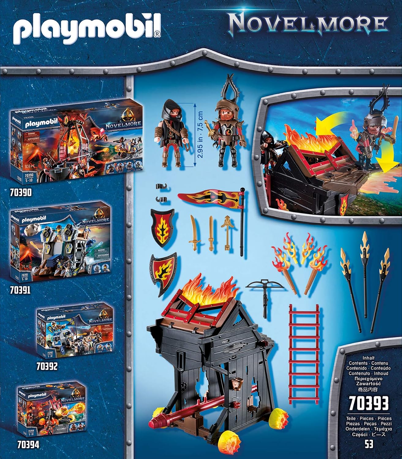 Playmobil 70393 Novelmore Knights Burnham Raiders Fire Ram, for Children Ages 4-10, Multicolor, Ab 5 Jahren - Image 4