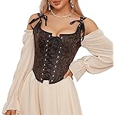 HinyBoeh Corset Tops for Women Vintage-Floral Bustier,Renaissance Camisole Flower Gothic-Bustier Shapewear Overbust