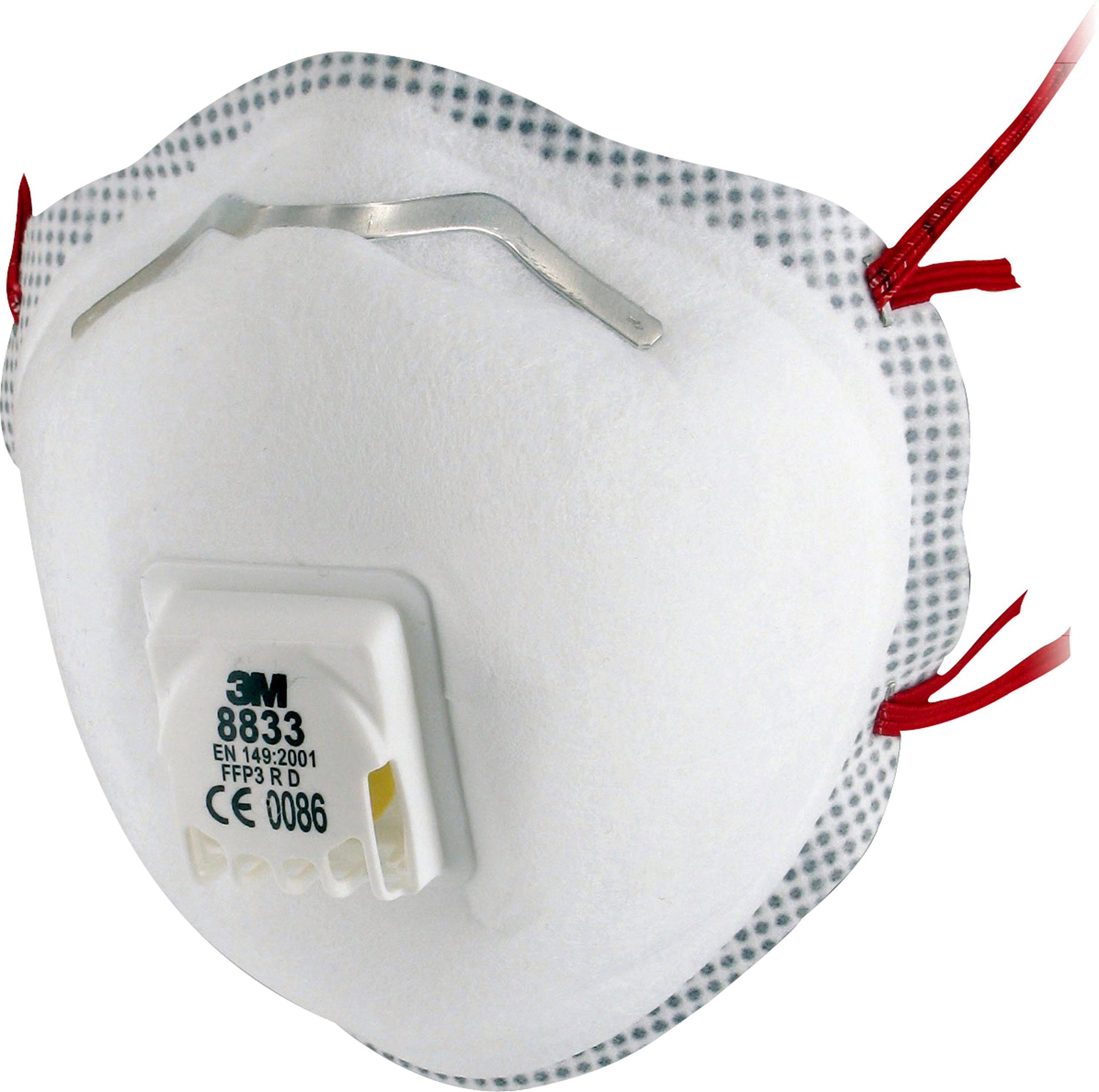 3M Disposable Respirator 8833 FFP3 Valved mask providing protection
