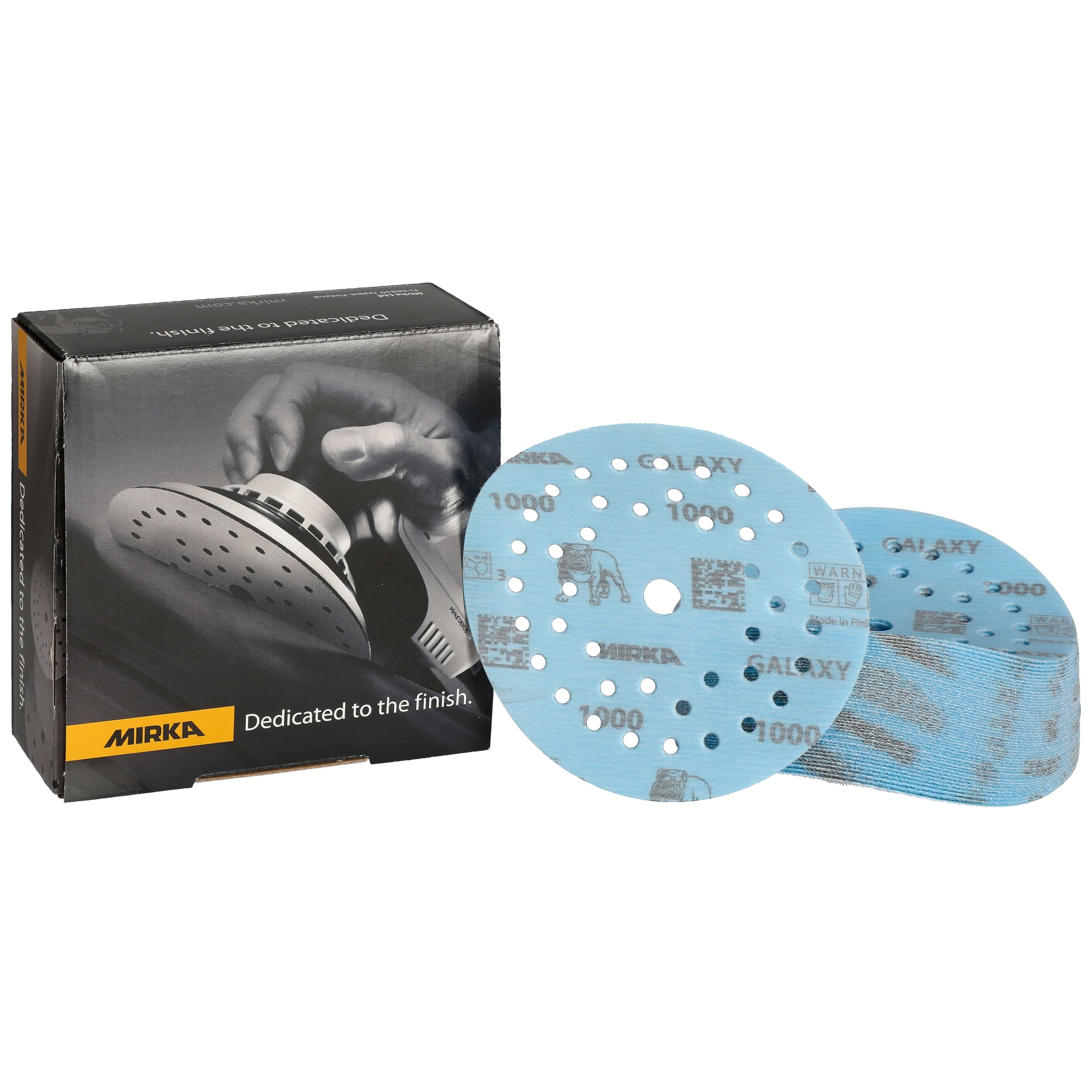 Mirka Galaxy epoxy sandpaper 125mm Hook & Loop grit 1000 for sanding epoxy resin, wood, epoxy, rivertable / 50 pcs sanding discs