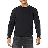 Amazon Essentials mens Long-Sleeve Lightweight Fleece French Terry Crewneck Sweatshirt
