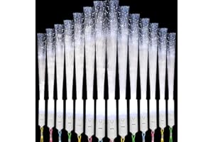 VAIPI 50 Pack Fiber Optic Lights Wedding Send Off Sparklers Fireworks Light up Fiber Wands LED White Glow Sticks with 3 Light Modes for Bridal Shower Dance Floor Props Bar Glow in The Dark Party (50)