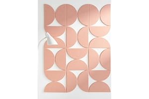 VIVELDA Decorative Bulletin Board Home Decor - Felt Tiles for Accent Walls Decoration Modern and Minimalist - Large Wall Art - 24-Pack Panel Kit (Coral)