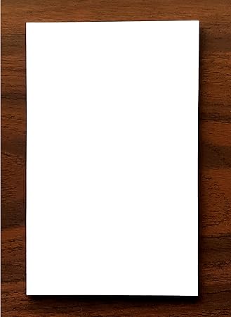 Amazon Com Blank Note Pad 5 X 8 50 Sheets Heavyweight Paper Office Products