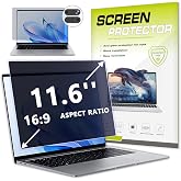 11.6 Inch Laptop Privacy Screen Protector for 16:9 Aspect laptop，11.6" Anti Glare Blue Light Filter Security Shield Compatible with Lenovo Hp Dell Acer Asus Thinkpad Envy Xps with Camera Cover