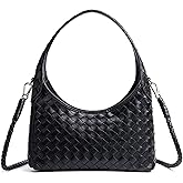 Quelis Woven Hobo Bag for Women, Small Leather Woven Tote Handbag, Top-handle Shoulder Bag, Braided Underarm Purse