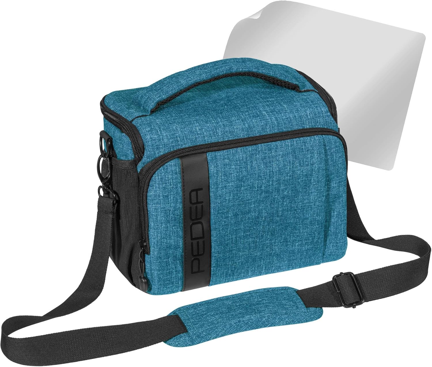 PEDEA SLR Camera Shoulder Bag with Screen Protector for Panasonic Lumix DMC-G2 / Pentax K-S2 / Ricoh GR II / Sony Alpha 68 / Canon EOS 6D Mark II / 80D / 750D / 800D / 1000D / 4000D (M) Purple