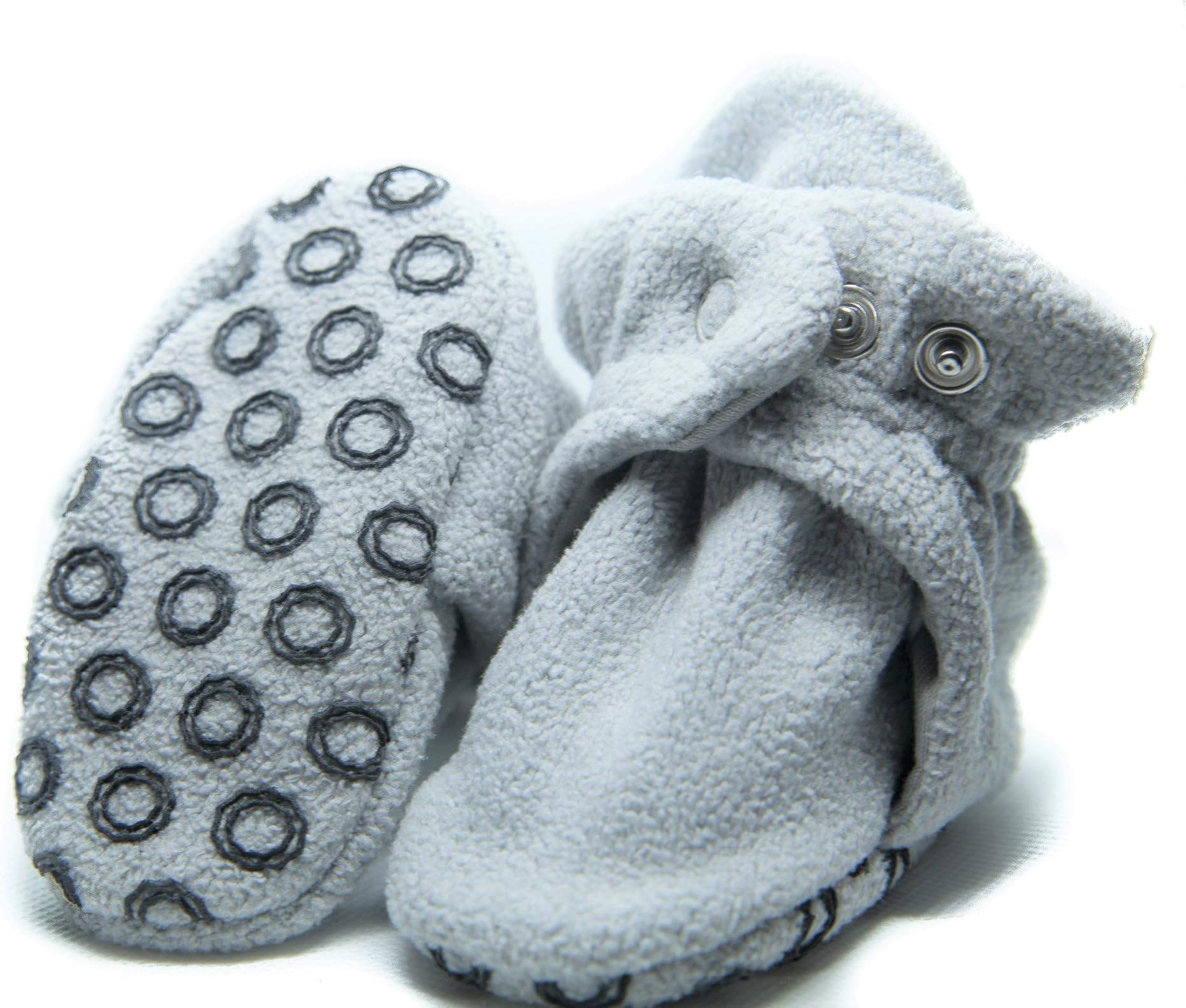 Baby Booties with Non Skid Bottom - Organic Cotton and Fleece