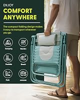 KEPLIN Set of 2 XXL Premium Heavy Duty Padded Zero Gravity Chairs view 5