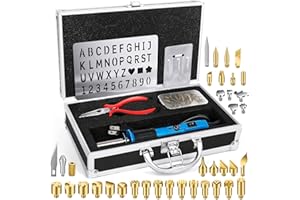 YEGHUJAR Wood Burning Kit 44Pcs, Wood Burner Pen Adjustable Temperature with 37 Tips for Wood Burning, Premium Wood Burning Tools for Adult Beginners with Deluxe Case & Stencil & Pliers as Father's Day's Gift