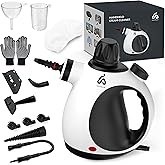 INSTEAM Steam Cleaner Handheld 12 Accessories Kit with Heat Resistant Gloves, Multi-Surface Steamer for Cleaning Home, Upholstery, Car, Floor, Grout and Tile