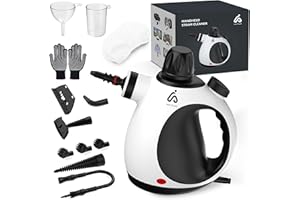 INSTEAM Steam Cleaner Handheld 12 Accessories Kit with Heat Resistant Gloves, Multi-Surface Steamer for Cleaning Home, Upholstery, Car, Floor, Grout and Tile