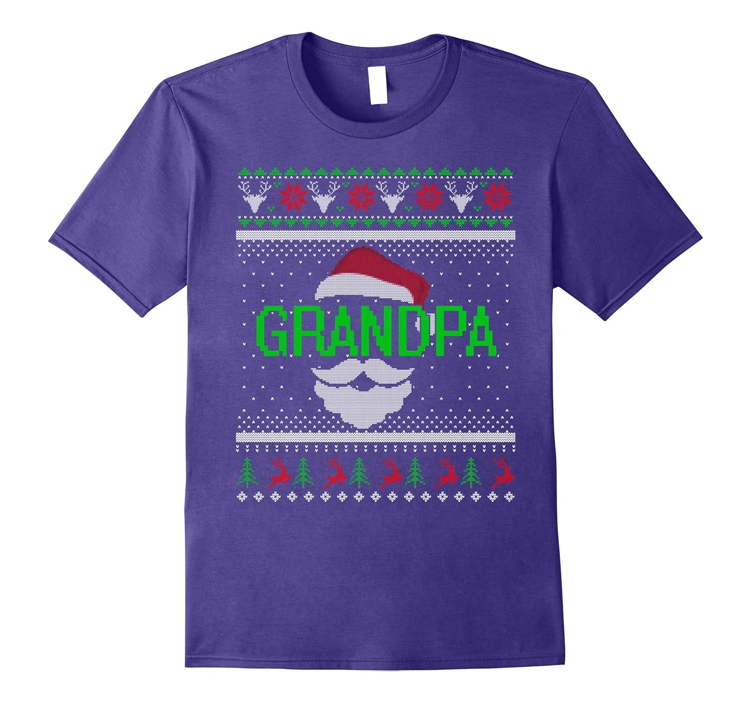 Mens Grandpa Santa Matching Family Christmas Ugly Sweater Tshirt-ANZ