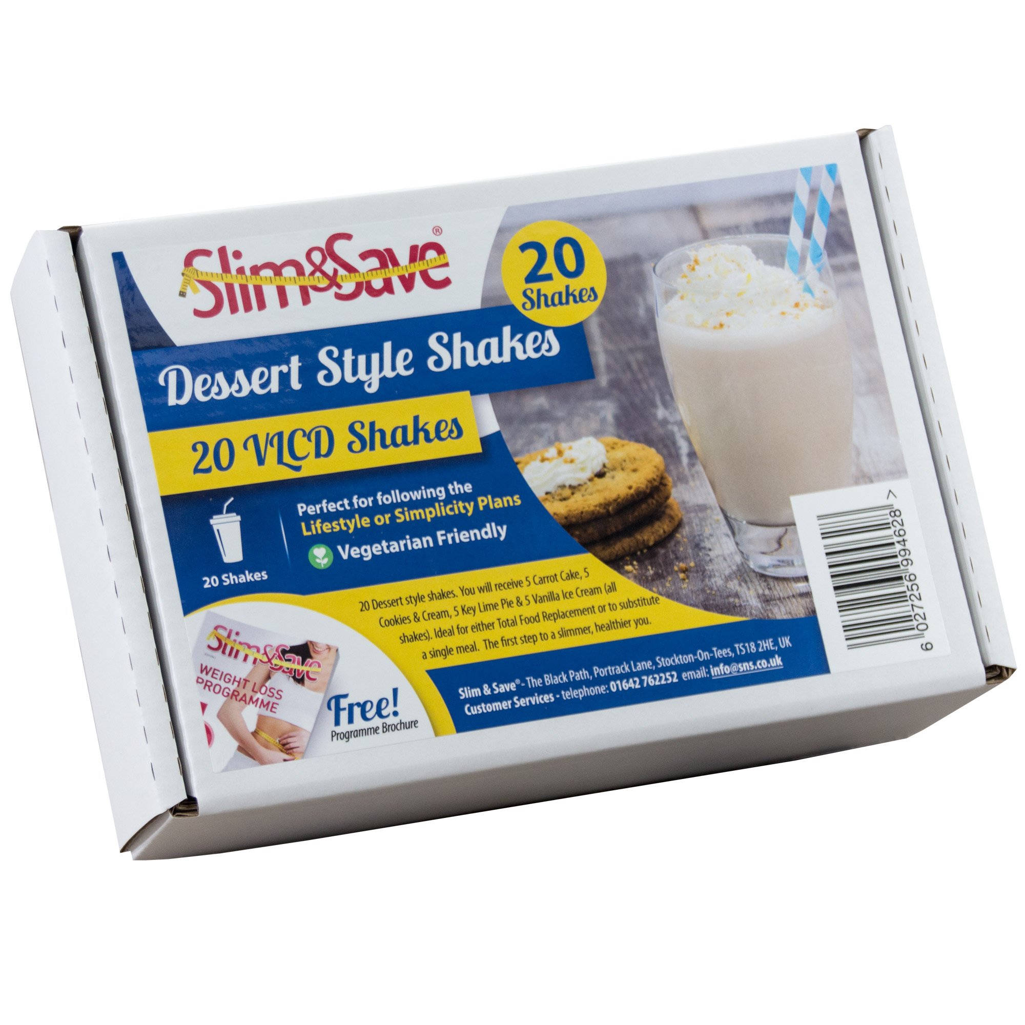 Slim & Save Diet Shakes— Dessert Style 20 Meal Replacement Diet Shakes for Efficient Weight Loss- 4 Flavours