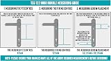 UPVC Door Handles Set Polished Chrome 92mm PZ 122mm Screw to Screw 212x34mm view 2