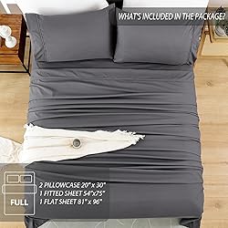 Full Sheet Set - 4 Piece Soft Breathable Bed Sheets
