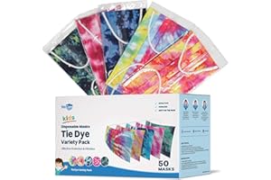 WECARE Disposable Face Masks For Kids, 50 Camo Face Masks, Individually Wrapped