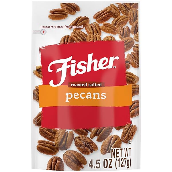 FISHER SNACK ROASTED SALTED PECANS, 4.5 OZ (PACK...