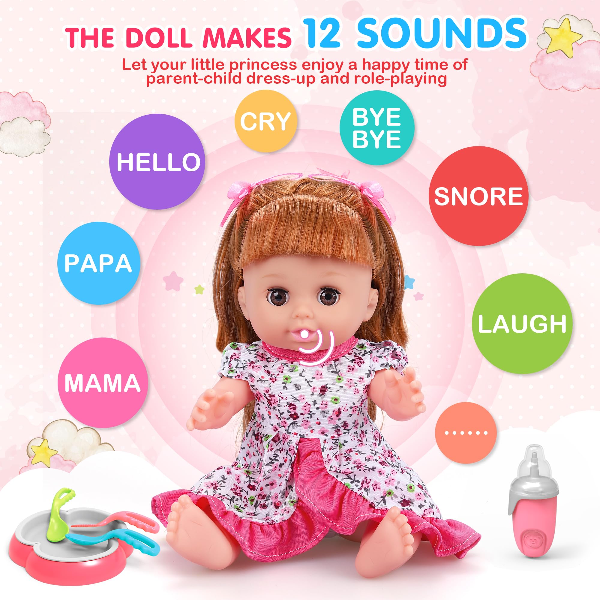 Baby Doll Toys Set, 14