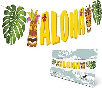Amazon Com Aloha Banner Luau Party Supplies Hawaiian Party