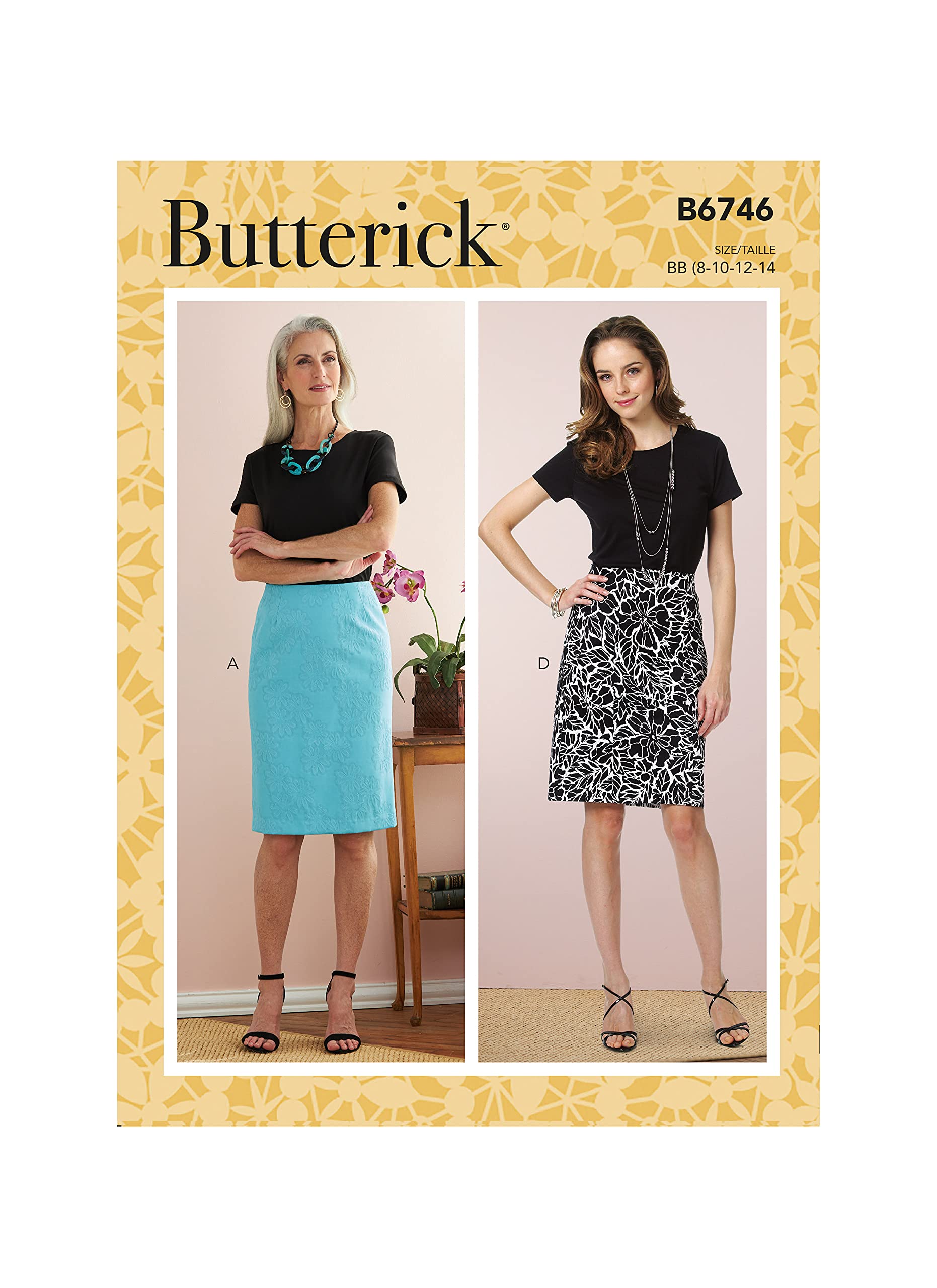 Butterick B6746F5 Misses' Straight Skirts and Belt