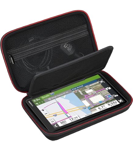 Navitech Black Hard GPS Carry Case Compatible with Garmin Camper 1095 10