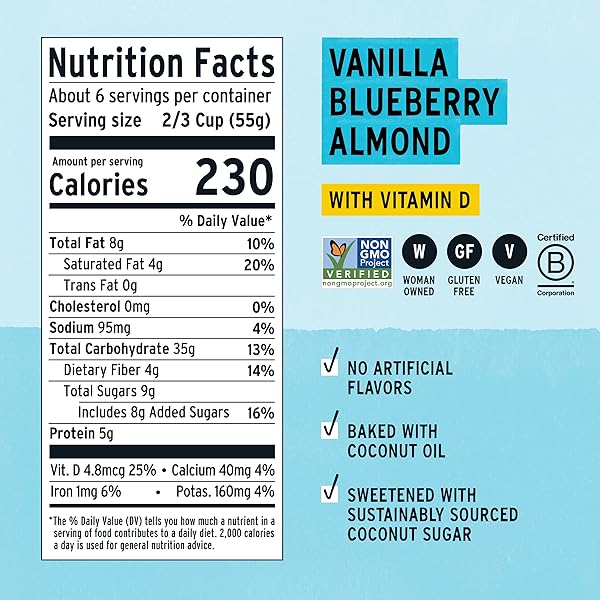 PURELY ELIZABETH, VANILLA BLUEBERRY ALMOND CEREAL, 11 OUNCE