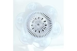 SlipX Solutions Stop-A-Clog Drain Protectors Trap Hair, 2 Hair Catchers Per Package (Plastic, 5 inch Diameter, Clear)