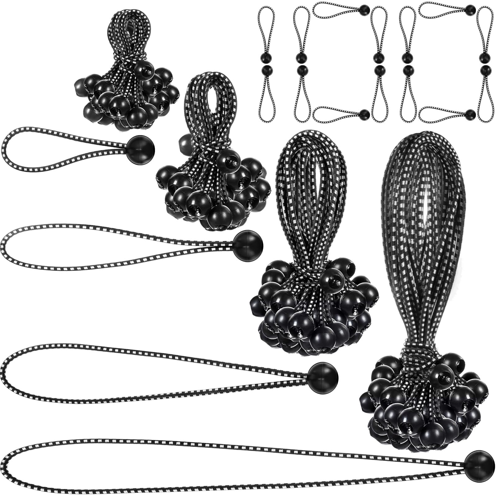 Photo 1 of 100 Pcs 4 Inch Ball Bungee Cords Tarp Tie Downs Bungee Cords with Balls Heavy Duty Outdoor Tarp Straps for Canopy Shelter Camping Cargo Tent Poles UV Resistant